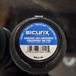 Black Adhesive Anti-Microbial Fingerprint Ink Pad